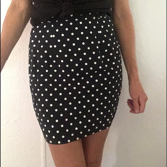 Vintage Dresses & Skirts - 🐾VTG 80s circa polka dot mini skirt